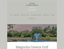 Tablet Screenshot of magnoliagreensgolf.com